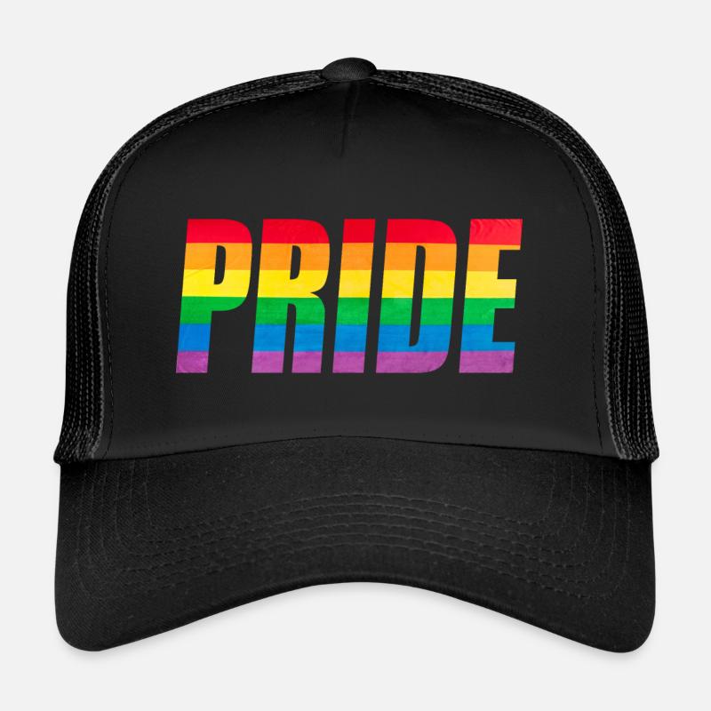 Rainbow Pride Graphic - Trucker Cap - black/black