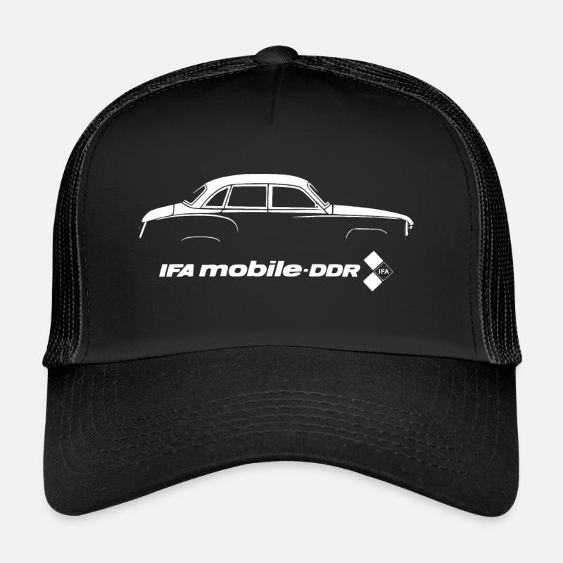 Wartburg 353 - IFA mobile DDR Oldtimer - Cult - Trucker Cap - black/black