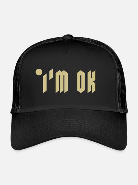 Logo gold - Trucker Cap - Schwarz/Schwarz