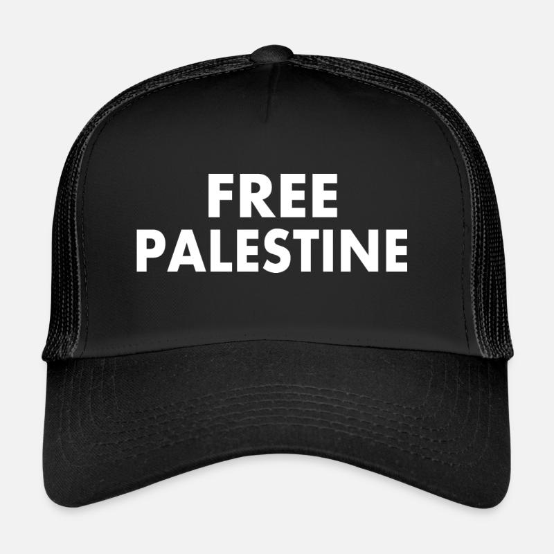 Free palestine - Trucker Cap - Schwarz/Schwarz
