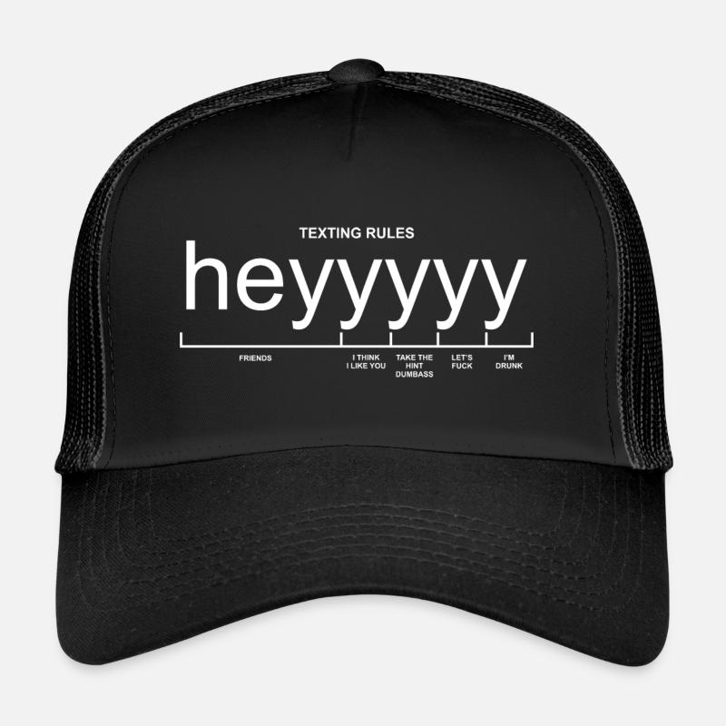 hey SMS-Regeln Lustig Trucker Cap