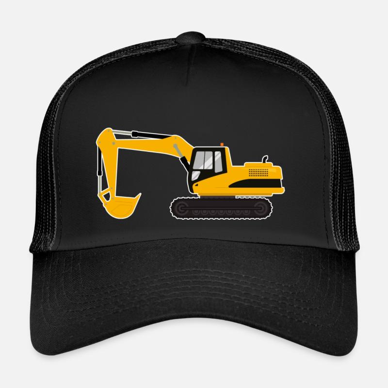 Excavatrice Engins de construction Chantier Ouvrier du bâtiment Casquette trucker 