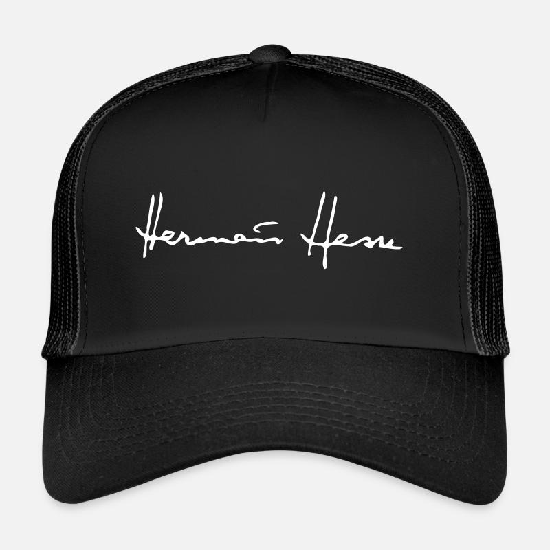 Hermann Hesse Unterschrift - Trucker Cap - Schwarz/Schwarz