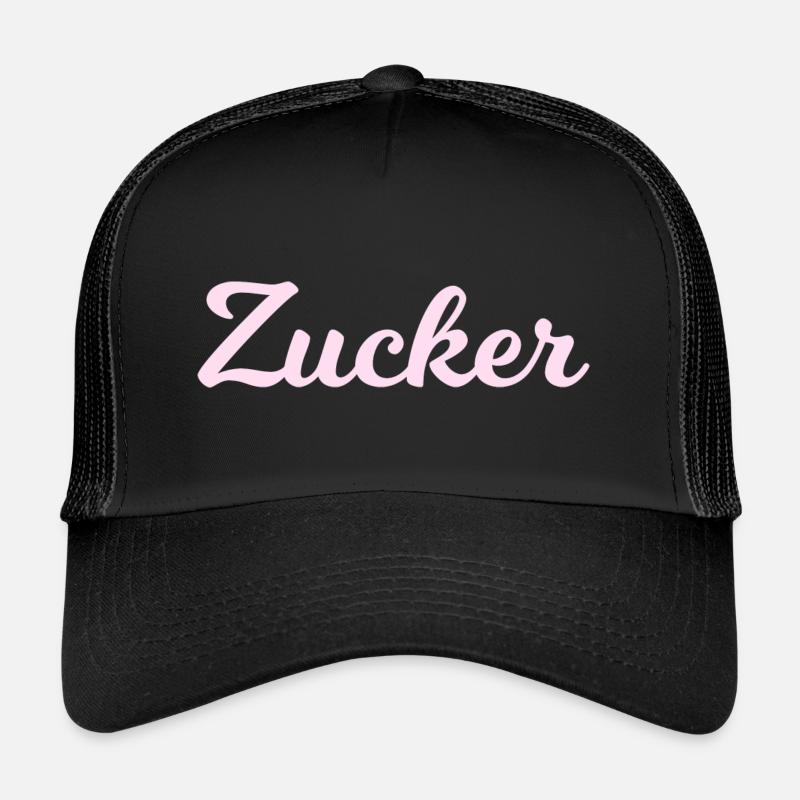 Rose sucre - Casquette trucker  - noir/noir