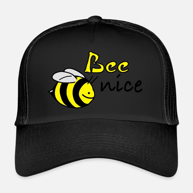 bee nice - Trucker Cap - Schwarz/Schwarz