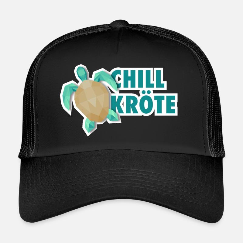 Chillkröte - Trucker Cap - black/black