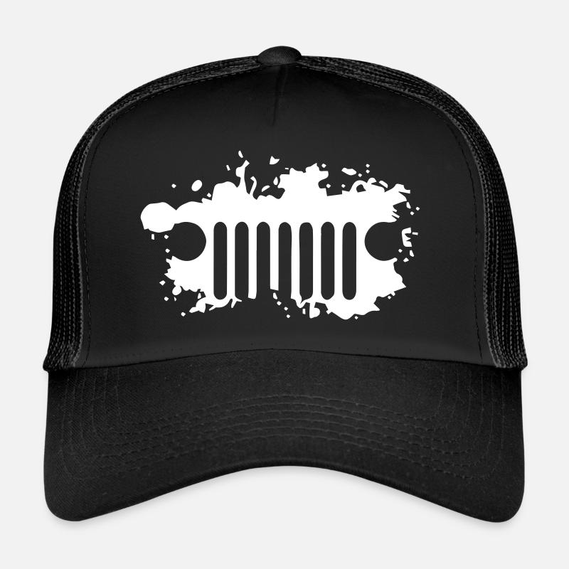 old grill jeeps - Trucker Cap - Schwarz/Schwarz