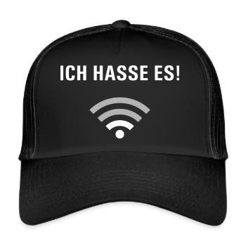 wlan - Trucker Cap - Schwarz/Schwarz - Vorne