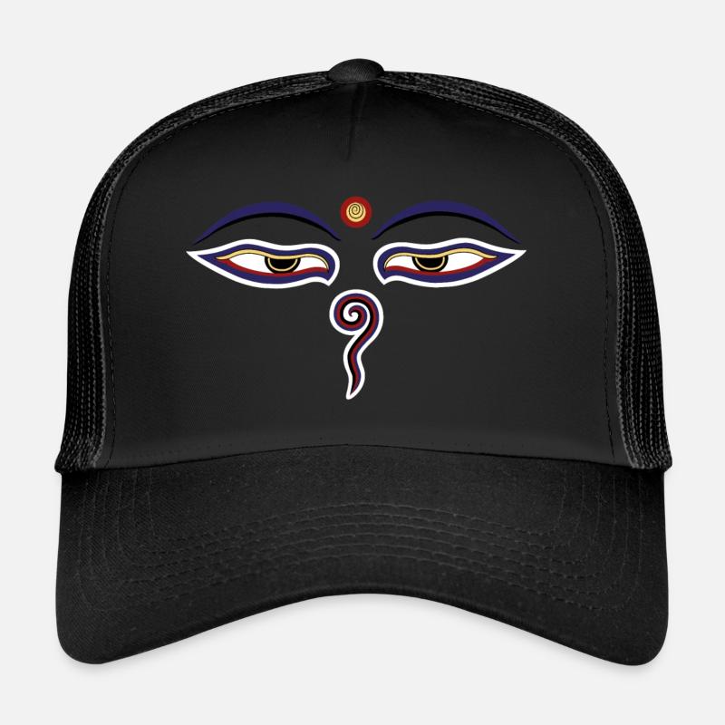 yeux de Bouddha colorés Casquette trucker 