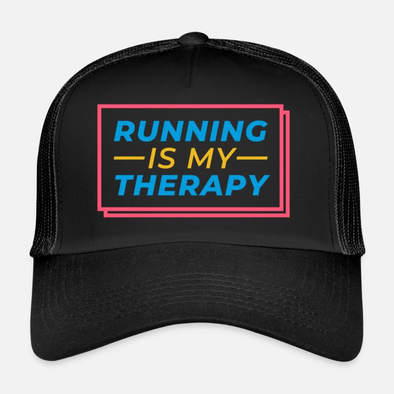 running is my therapy Trucker Cap
