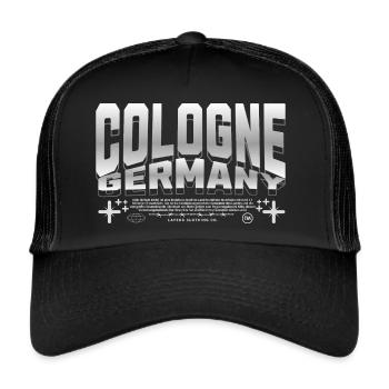 Cologne, Allemagne, Cologne, Cologne, Allemagne, - Casquette trucker  - noir/noir - Devant