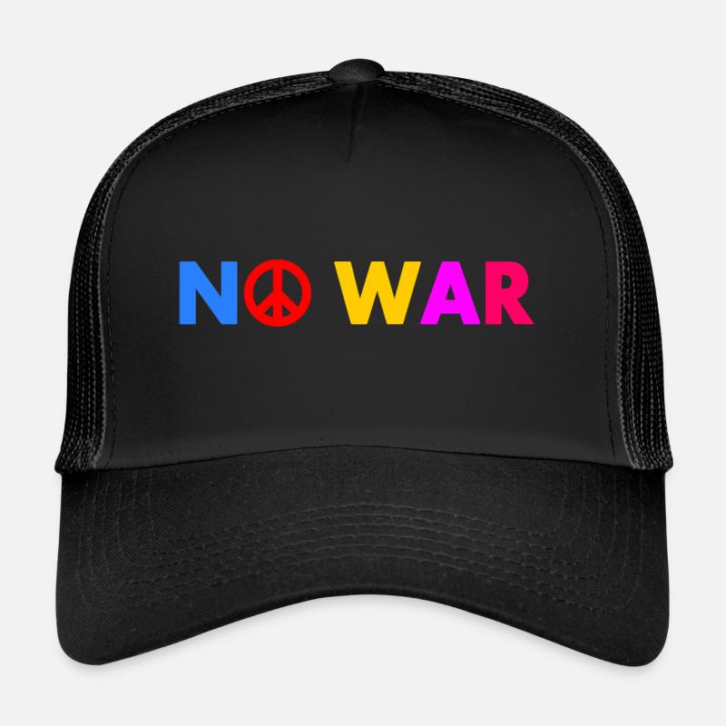 No war - Trucker Cap - black/black