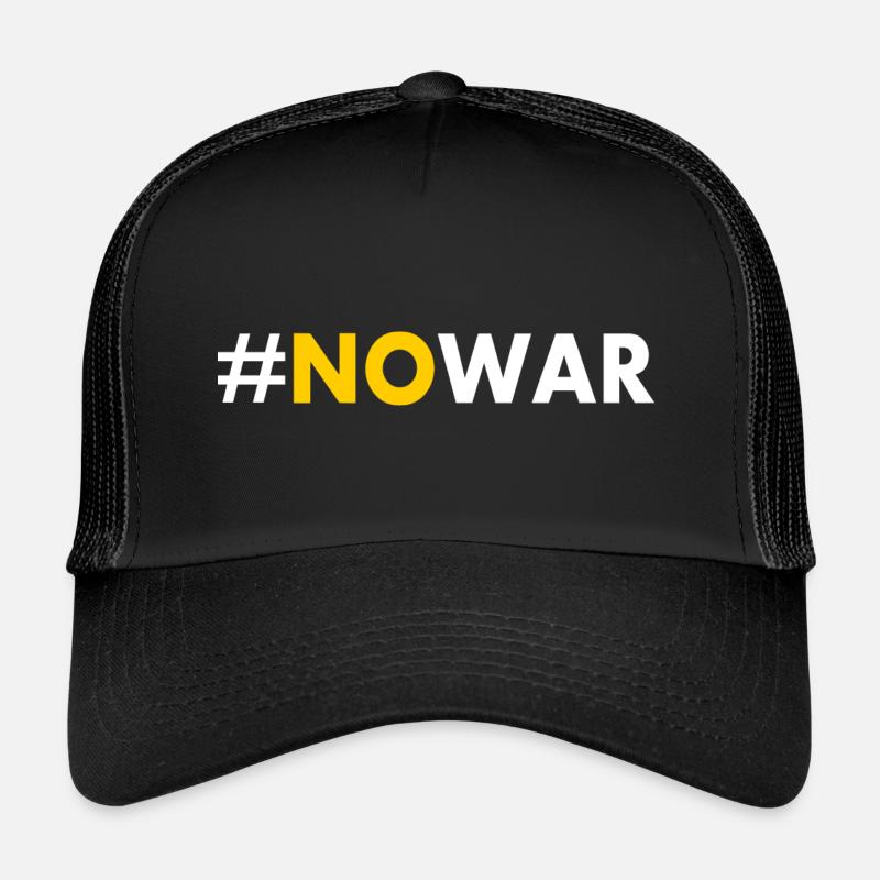 No war - Trucker Cap - black/black