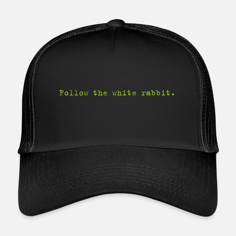 Follow the white rabbit Programming Informatique Casquette trucker 