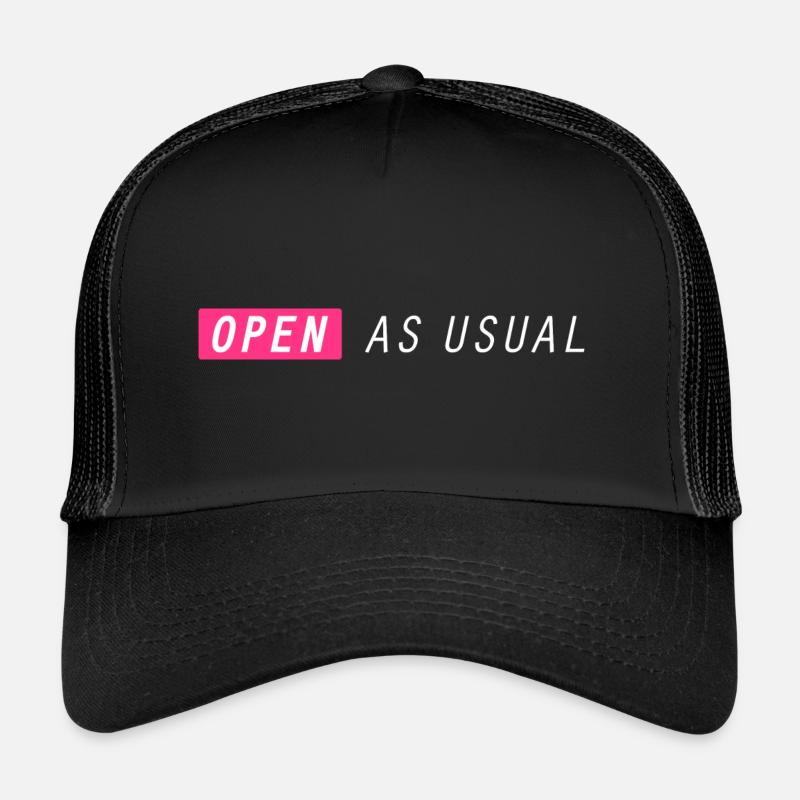 Ouvert comme d'habitude. - Casquette trucker  - noir/noir