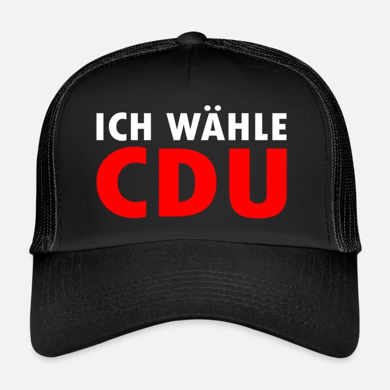 Ich wähle cdu - Trucker Cap - Schwarz/Schwarz