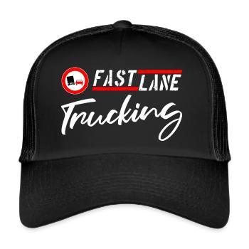Fast Lane Trucking - La vie sur la voie rapide ! - Casquette trucker  - noir/noir - Devant