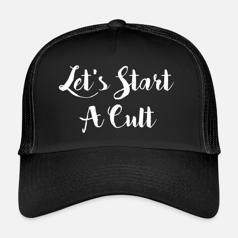 Beginnen wir eine Kultgrafik - Trucker Cap - Schwarz/Schwarz