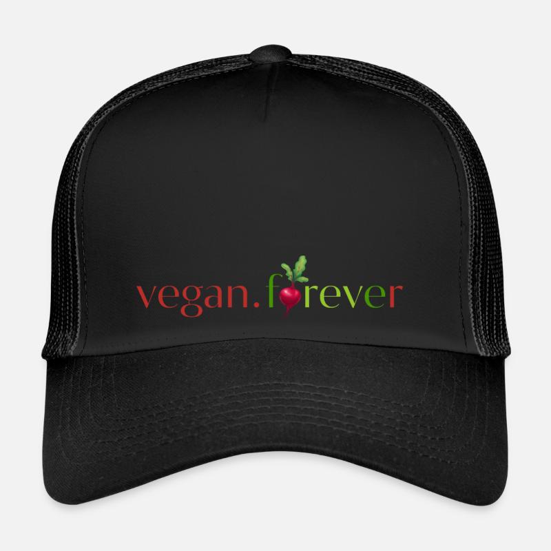 Vegan forever radish - Trucker Cap - black/black