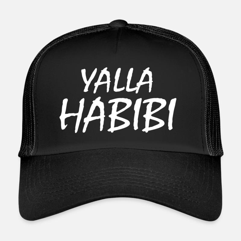 Yalla habibi - Trucker Cap - Schwarz/Schwarz