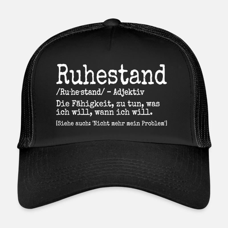 Ruhestand Definition Lustiges Spruch Trucker Cap