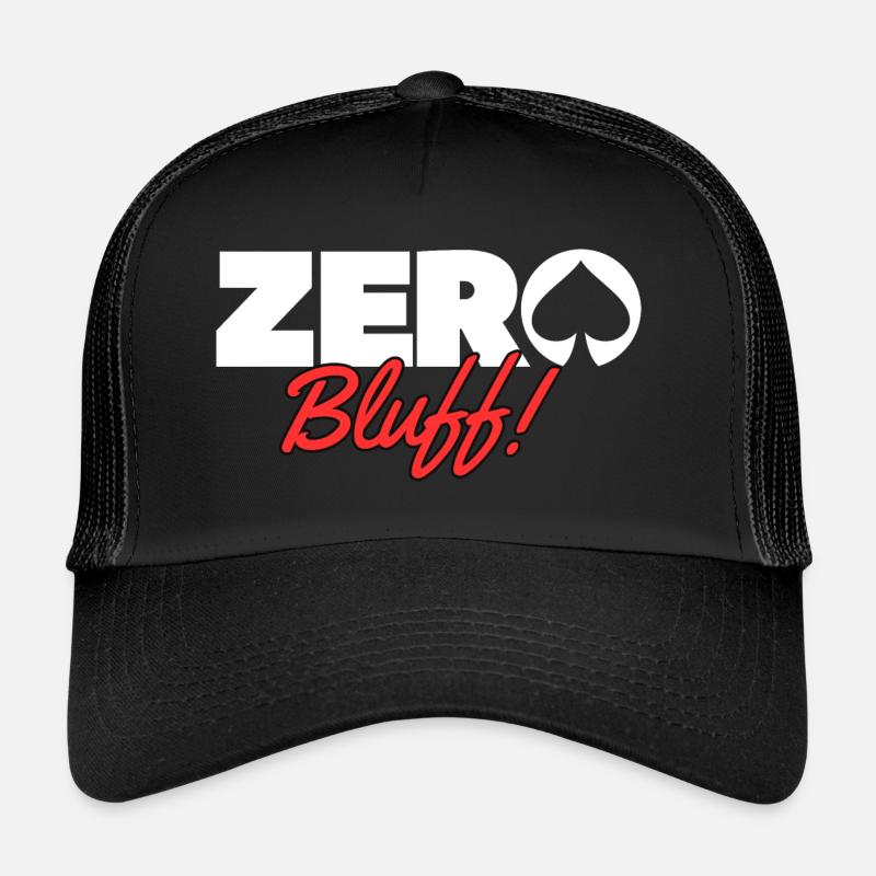 POKER- Zero bluff Blanc - Casquette trucker  - noir/noir