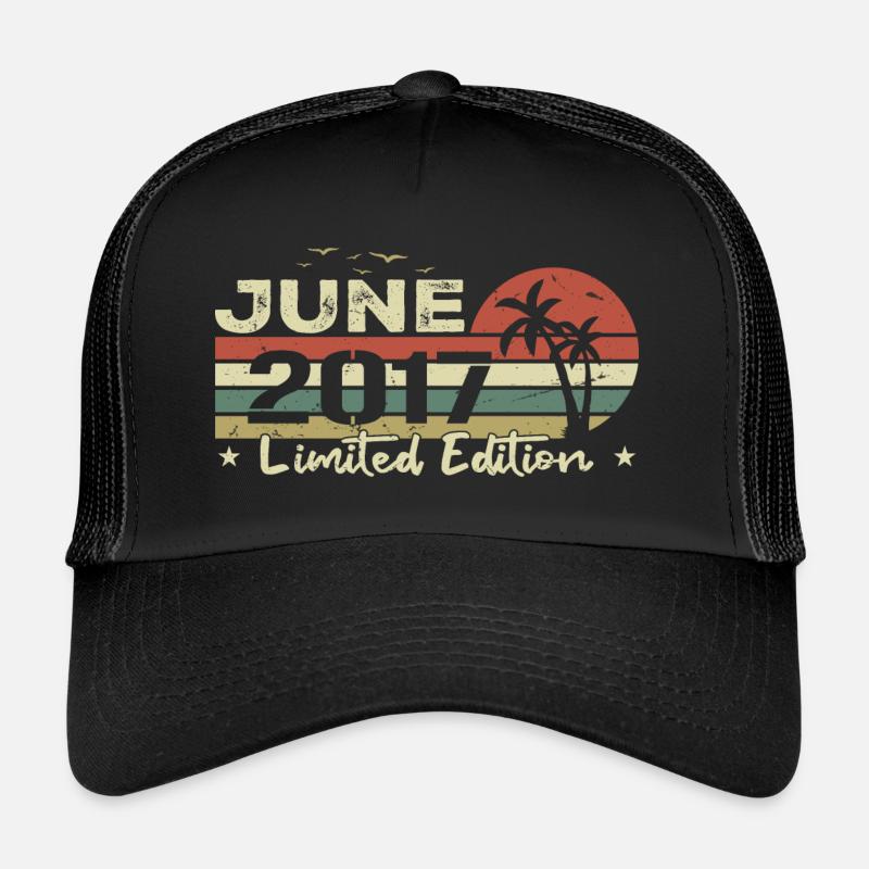 June 7th Anniversary Born 2017 Vibe Trucker Cap