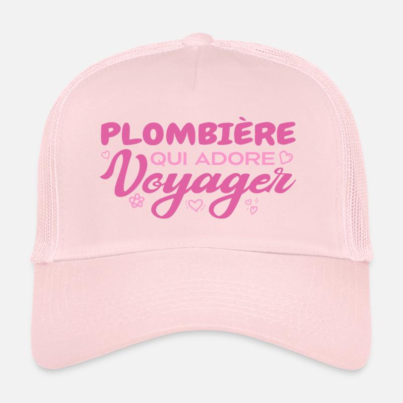 Plombière globe-trotteuse passionnée de voyages Casquette trucker 