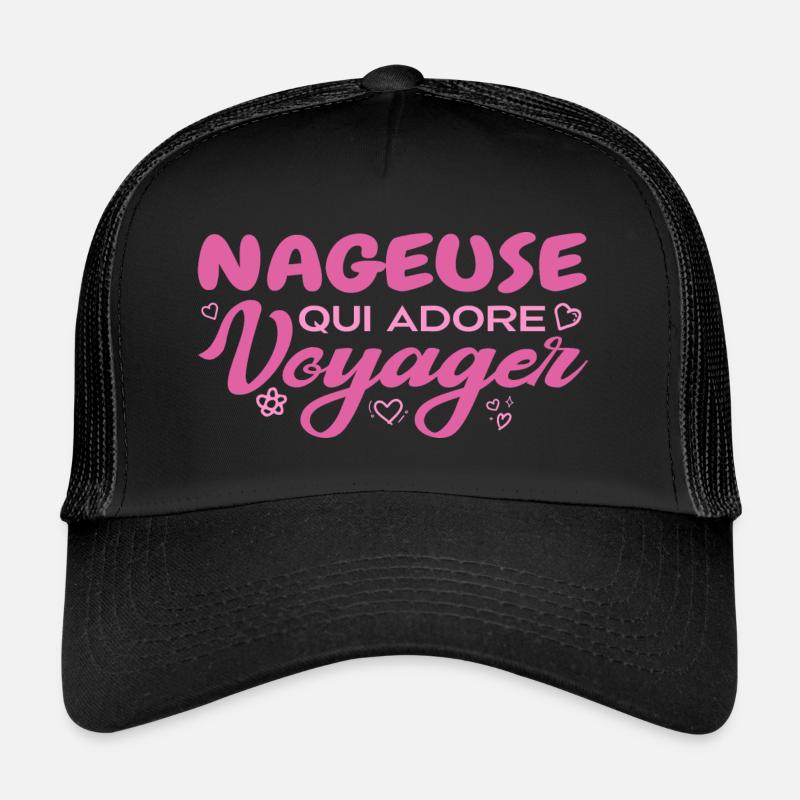Nageuse globe-trotteuse passionnée de voyages Casquette trucker 
