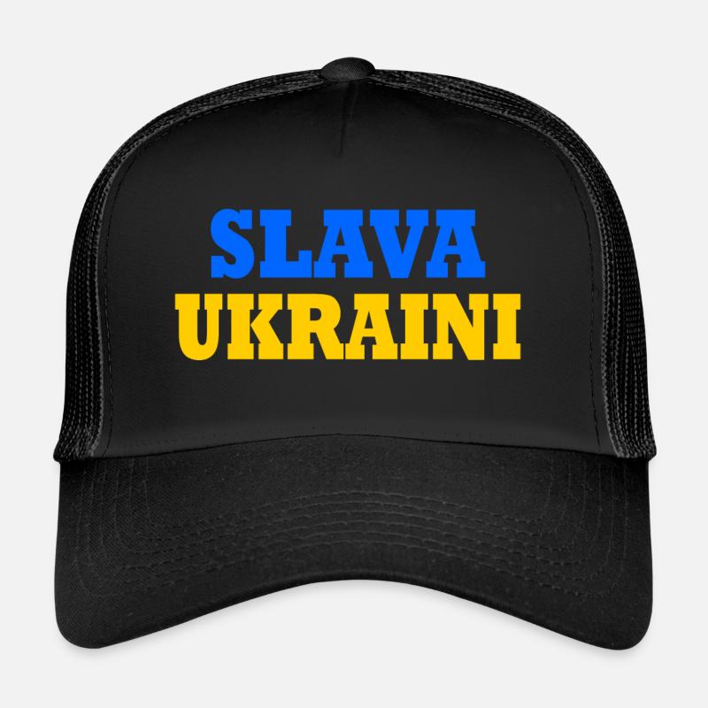Slava ukraini - Casquette trucker  - noir/noir