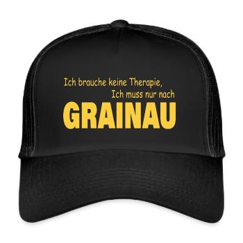 Therapie GRAINAU - Trucker Cap - Schwarz/Schwarz - Vorne