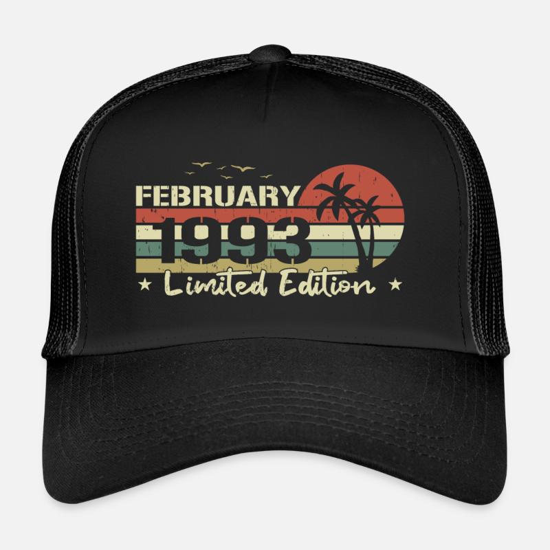 February Vintage 31st Anniversary Born 1993 Vibe Trucker Cap