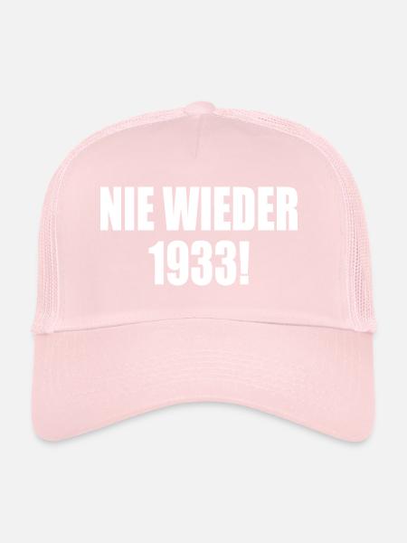 Never again 1933 - Trucker Cap - pale pink - Front
