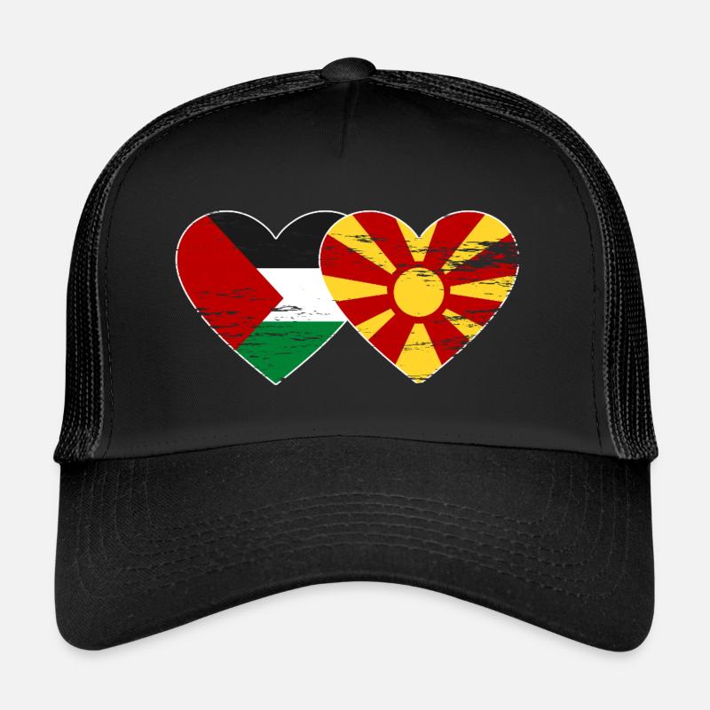 Palestine Macedonia flag used Trucker Cap