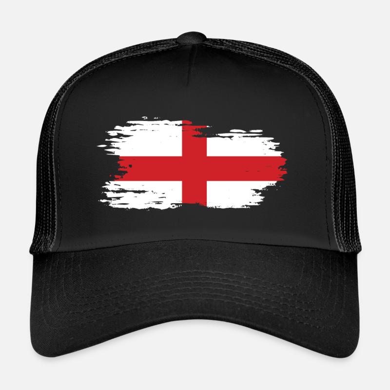 England - National flag, brush effect Trucker Cap