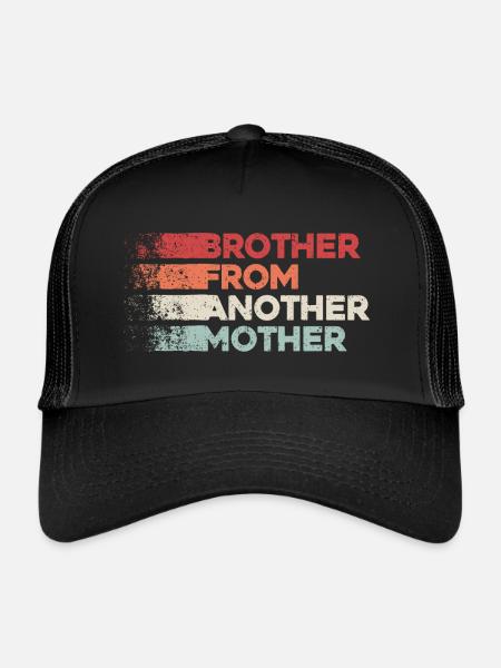 frère d’une autre mère. Parfait pour les cadeaux - Casquette trucker  - noir/noir - Devant