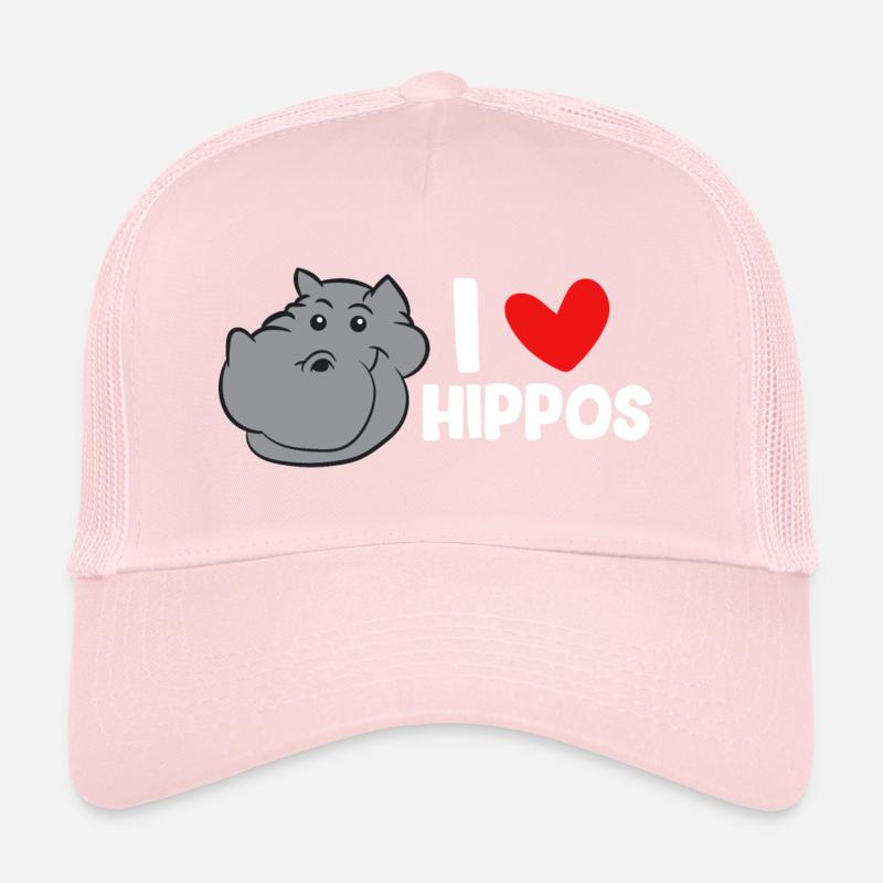 Hippopotame - I love hippos Casquette trucker 