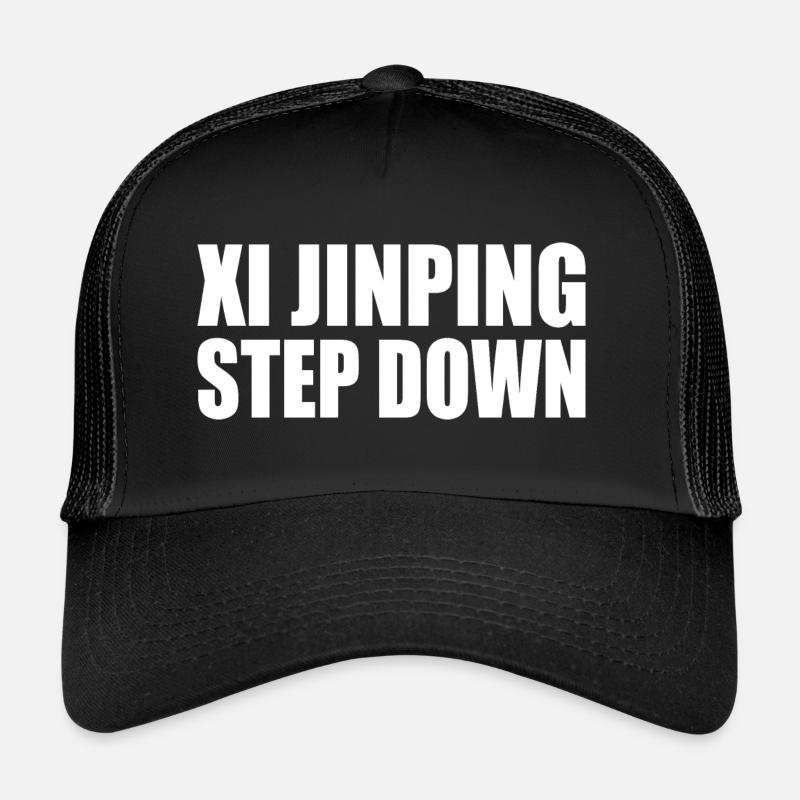 Xi jinping step down - Casquette trucker  - noir/noir