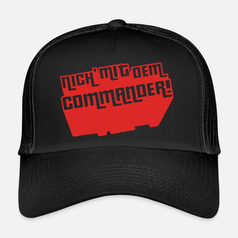 Nich' mit dem Commander! - Trucker Cap - Schwarz/Schwarz