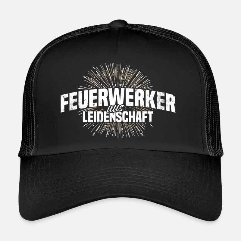 feuerwerk - Trucker Cap - Schwarz/Schwarz