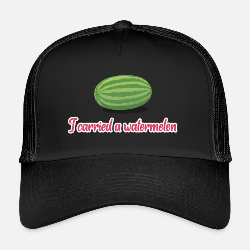 Ich trug eine Wassermelone - Wassermelone dunkel Trucker Cap