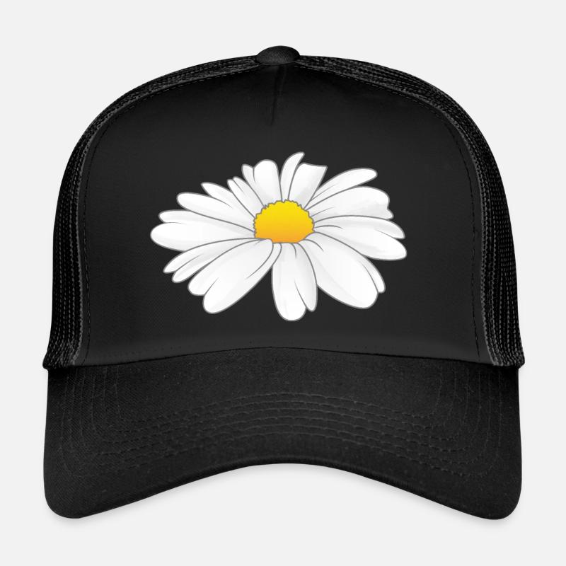 Daisy - Flower - Trucker Cap - black/black