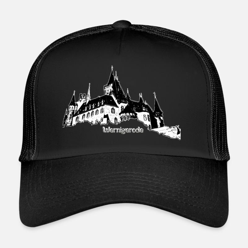 Schloss Wernigerode - Trucker Cap - Schwarz/Schwarz