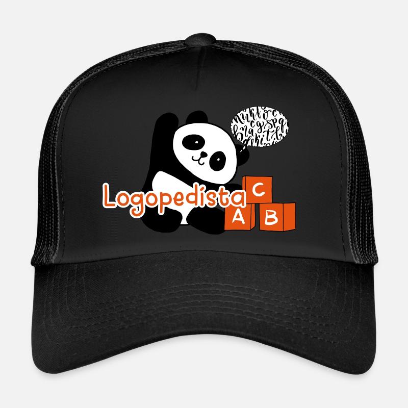 Panda Speech Therapist - Trucker Cap - black/black