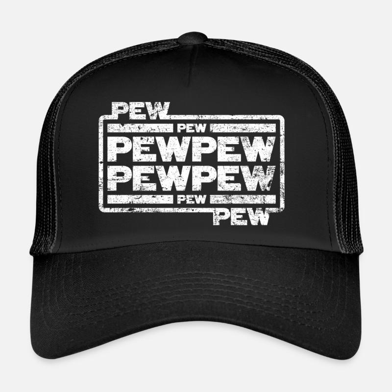 Pew Pew Pew - Trucker Cap - Schwarz/Schwarz
