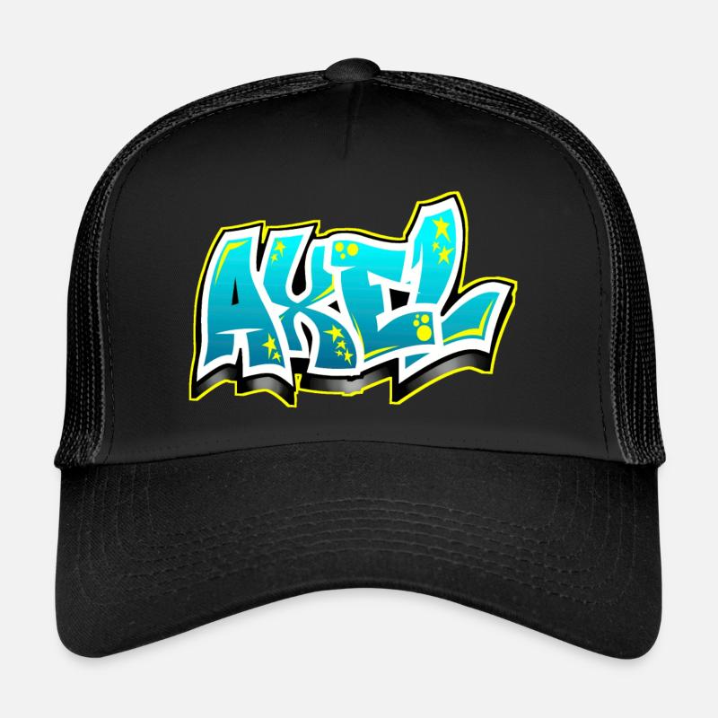 Graffiti Name Axel - Trucker Cap - black/black