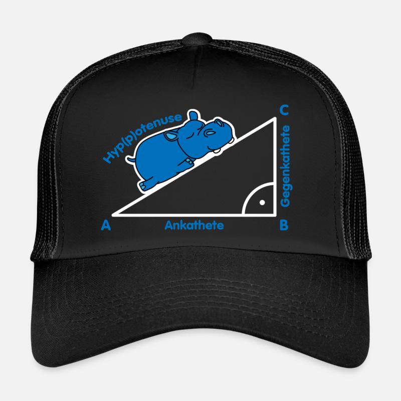 Mathematik Humor Hypotenuse - Trucker Cap - Schwarz/Schwarz