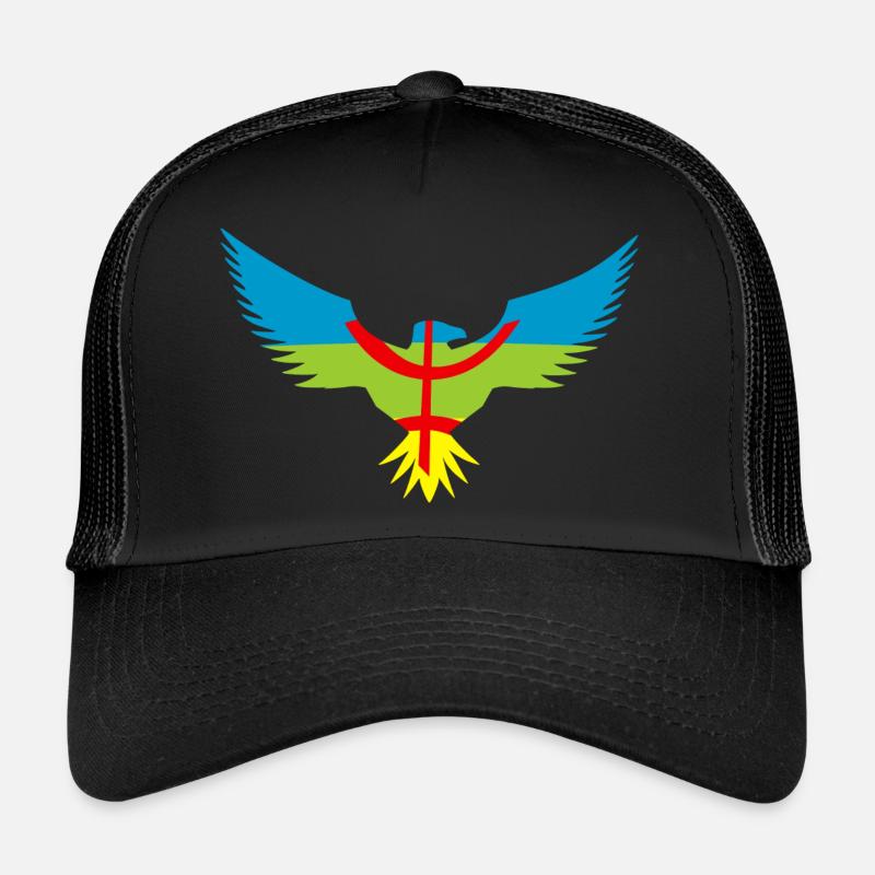 Adler Amazigh - Trucker Cap - Schwarz/Schwarz