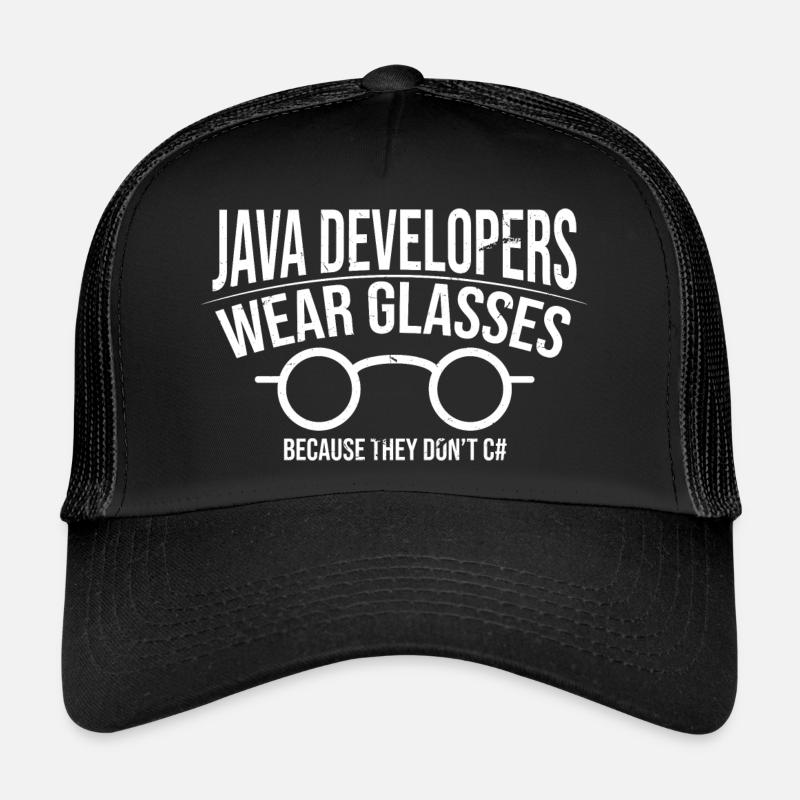 Java Developer - Trucker Cap - Schwarz/Schwarz
