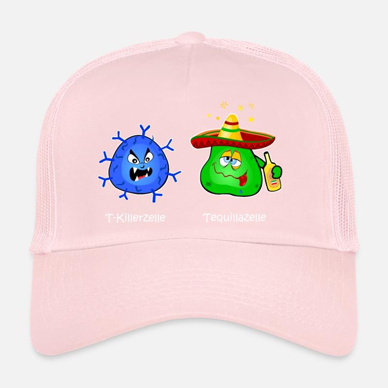 T killer cell, immune system, virus tequila T cell Trucker Cap